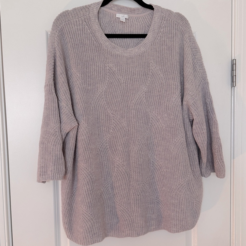 LAST CHANCE 11/21! JJill lavender 3/4 sleeve sweater